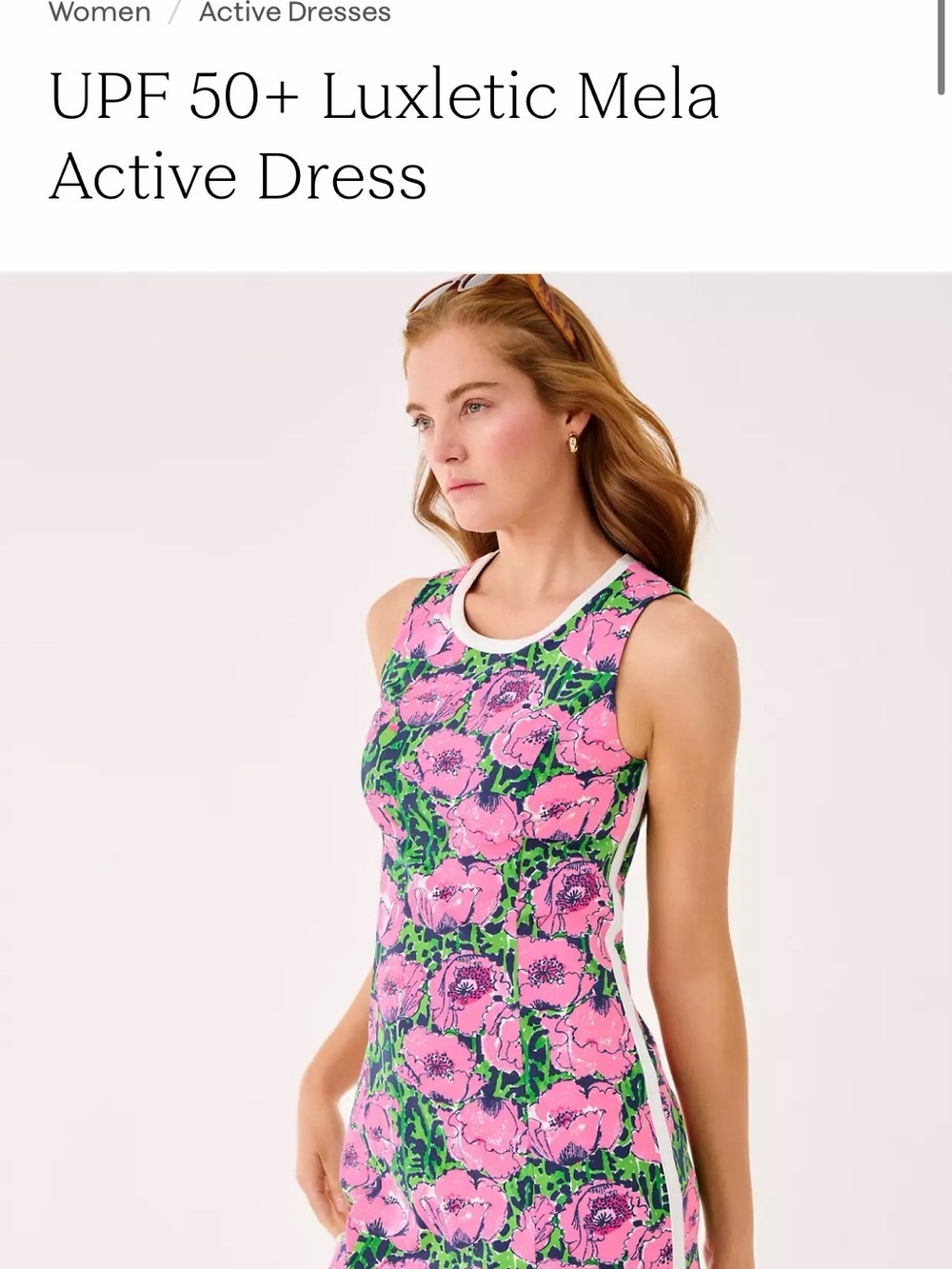 Lilly Pulitzer Pink & Green Floral Midi Dress